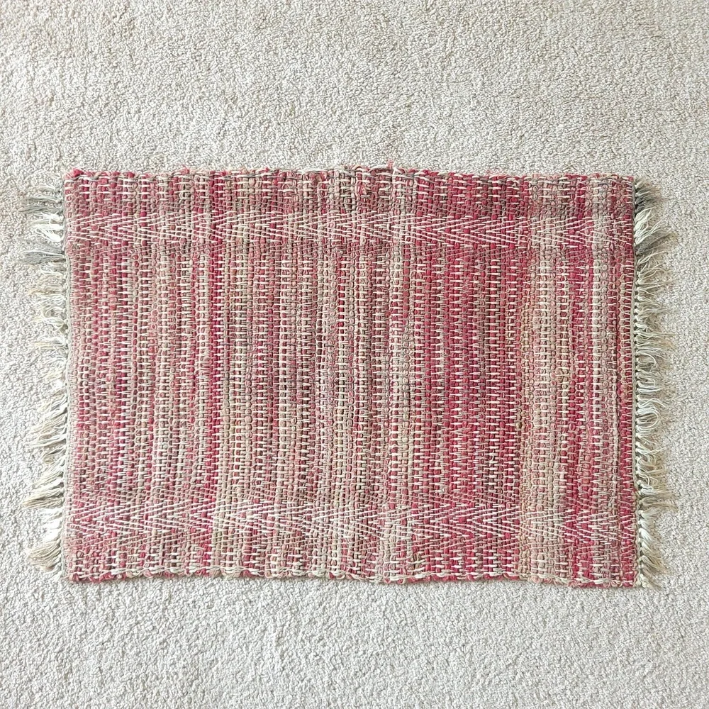 VTG‎ Sweedish Handmade Cotton Rag Rug 22